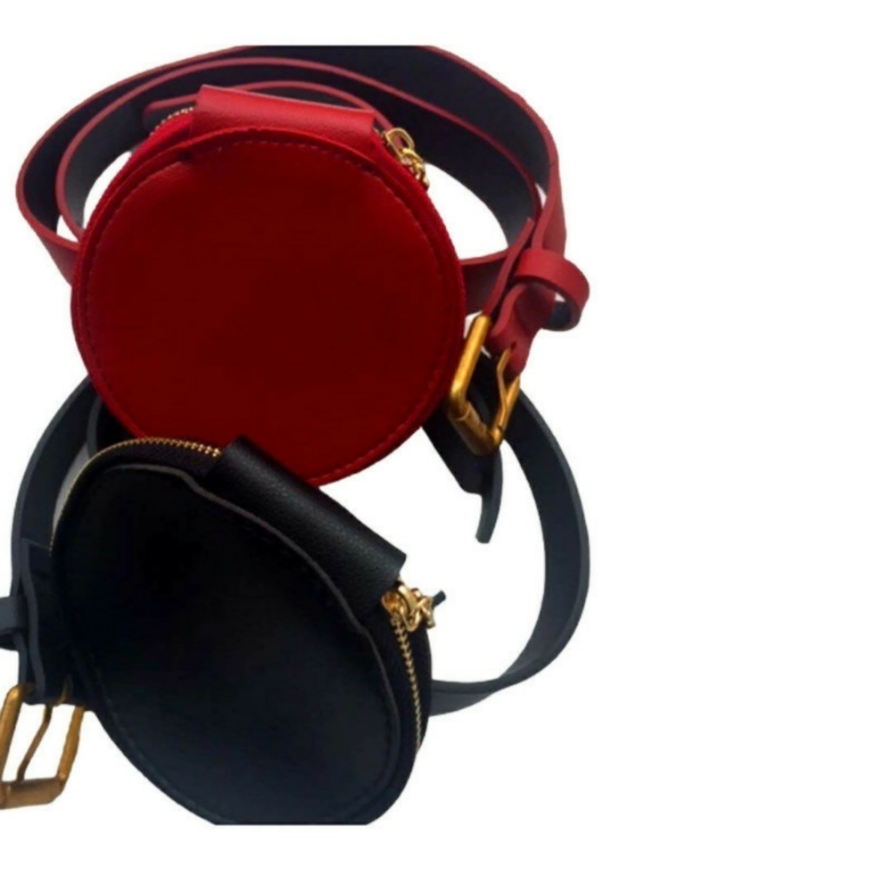 Black Faux Leather Hip Pack - Picture 4 of 5